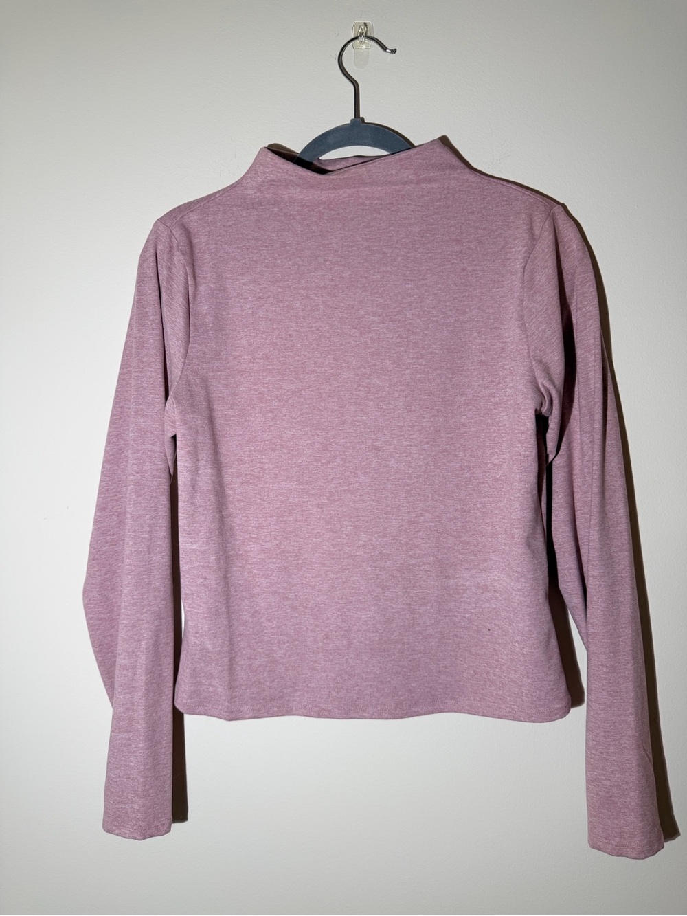 Express Long Sleeve Mock Neck Top in Dusty Mauve